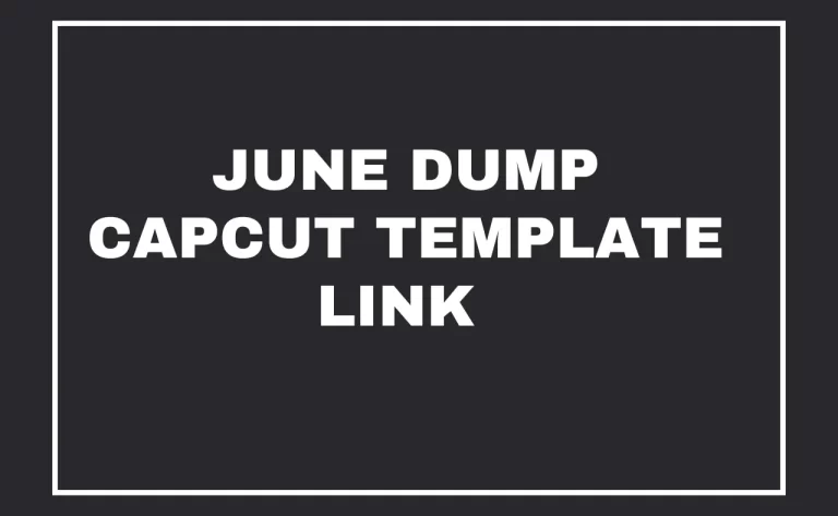 June Dump CapCut Template