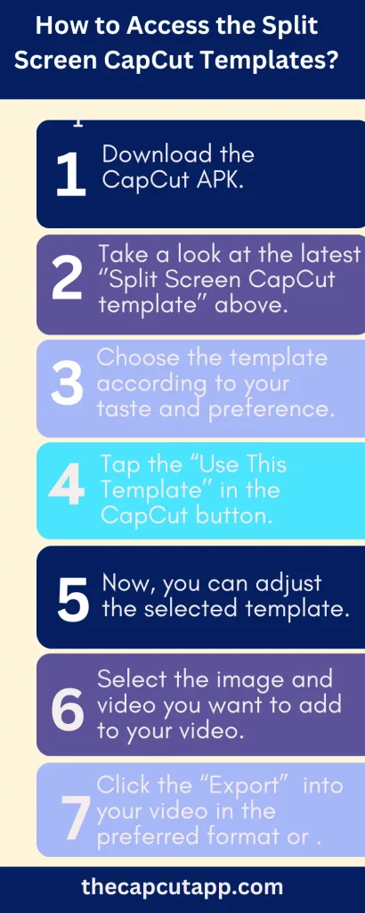 How to Access the Split Screen CapCut Templates? Infogrsphic